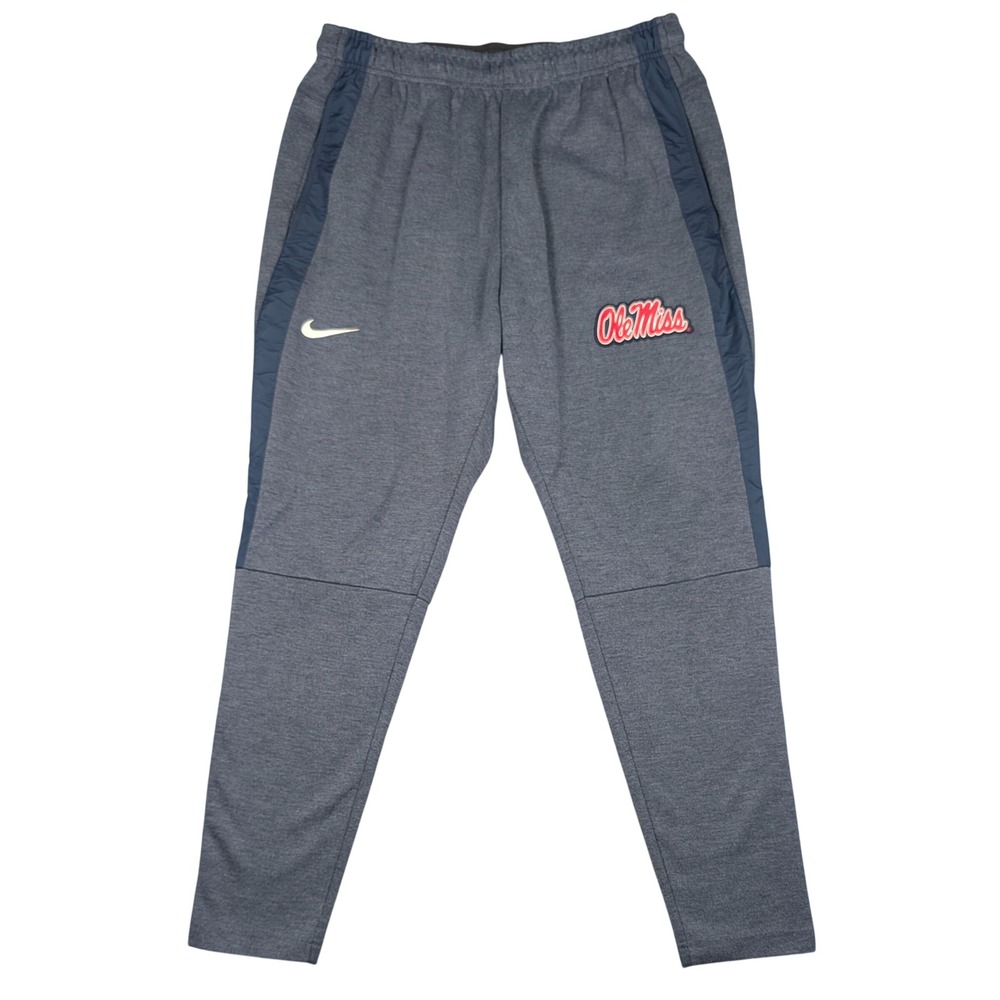 Ole Miss Rebels Training Pants Mens Medium Navy Nike‎ Dri-FIT Tapered Joggers